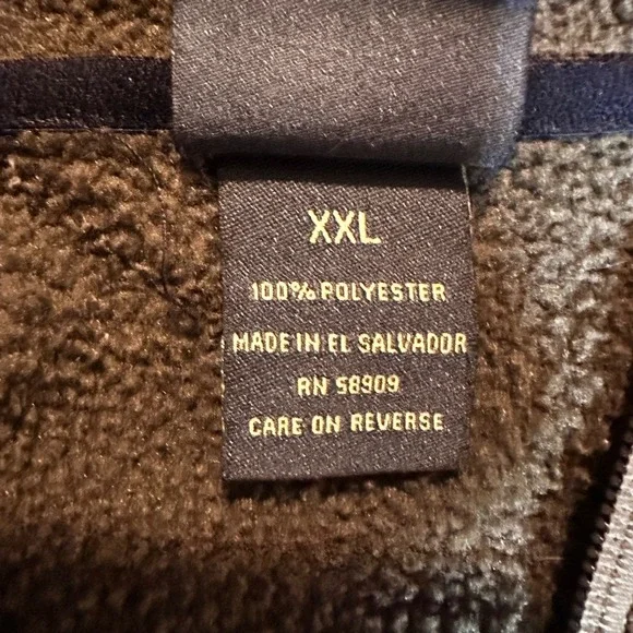 Aigle Olive Green Softshell Fleece-Lined Hooded Jacket Outdoor Zip-Up Men's XXL - Picture 7 of 8